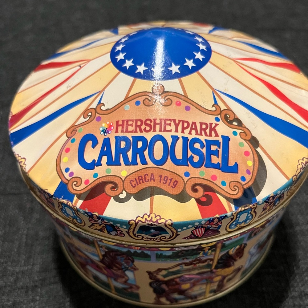 Hershey Park Carrousel candy tin.  Hometown Series Canister #13